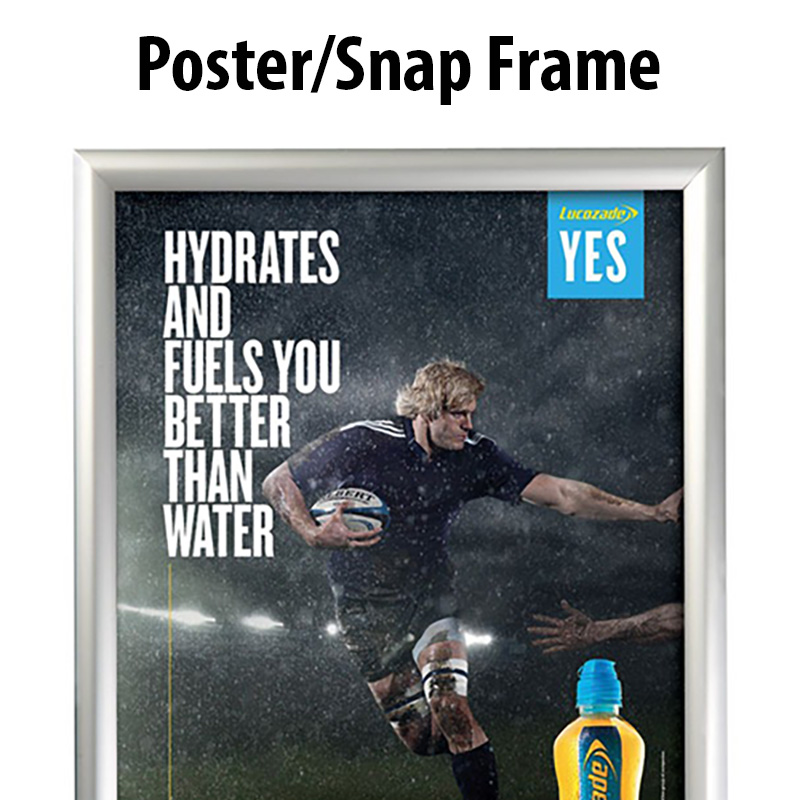 Pri Poster/Snap okvirjih se vogali popolnoma prilegajo.