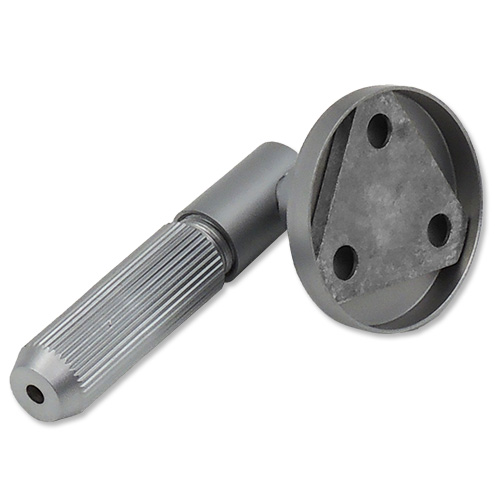 Design element za pritrjevanje vrvi na steno/strop/tla z vzmetjo D-WCF-SP - pogled od zadaj.