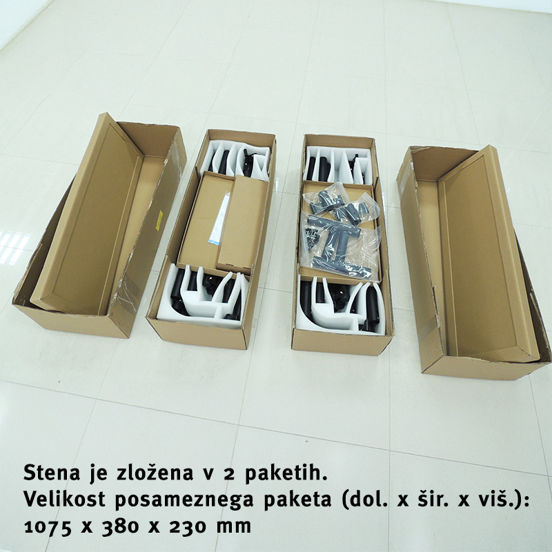 Outdoor tekstilna stena PRO - embalaža