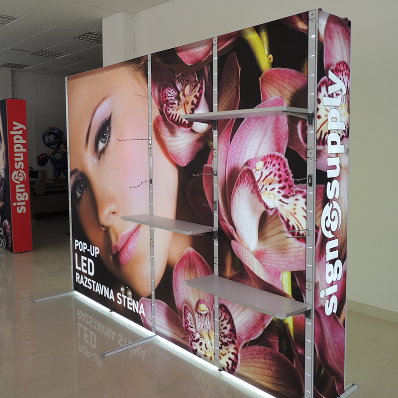 Pop-up LED razstavna stena