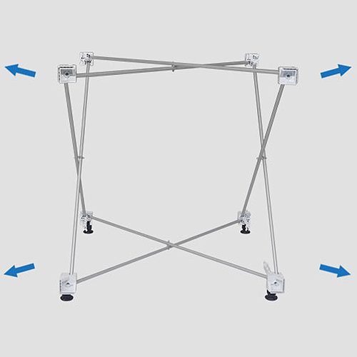 Pop-up tekstilni LED pult - ogrodje