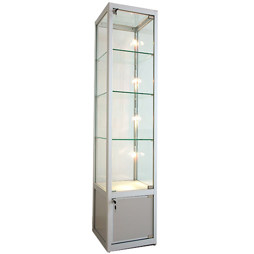 Enojna steklena vitrina z omaro (3148-1-O)