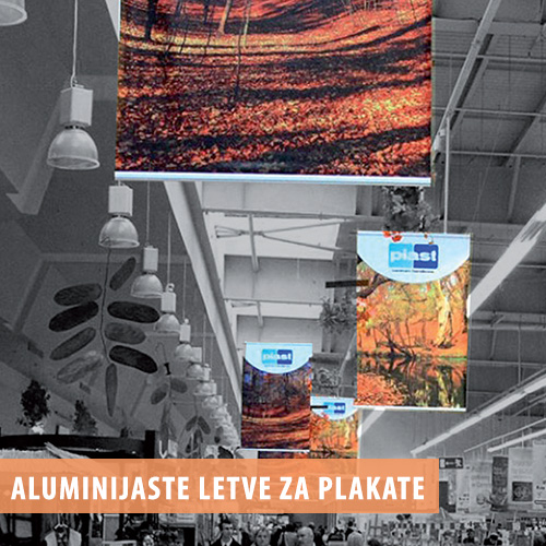 aluminijaste letve za plakate