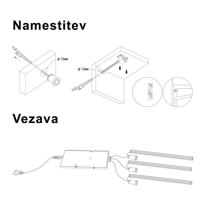 LED senzorji JL39C-IRSW-D IR vratni senzor - namestitev in vezava