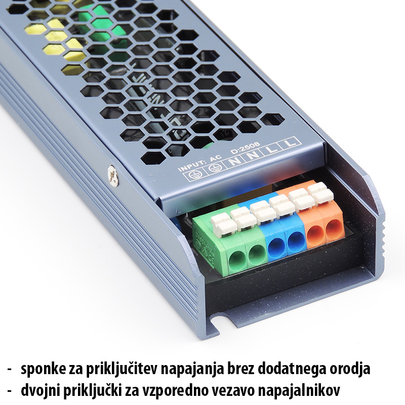 Super Slim Inside napajalnik 200W (v2) - vhodni priključki