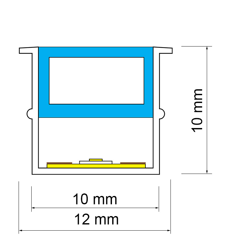 Neon LED trakovi KD-1012 WP-120 - dimenzije