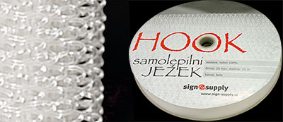 Sign samolepilni tekstilni ježek HOOK