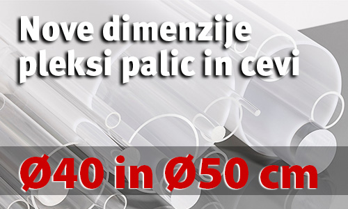 Cevi in palice iz pleksi stekla