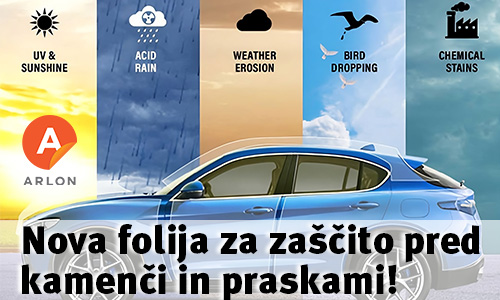 PPF zaščitna folija Arlon – dolgotrajna zaščita brez kompromisov
